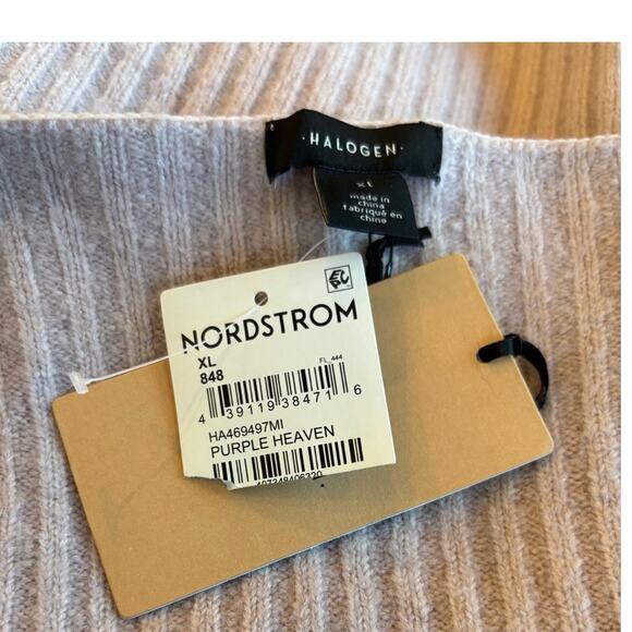 NWT HALOGEN Nordstrom Lavender Pullover Sweater Wool Blend Balloon Sleeve XL - Picture 6 of 6